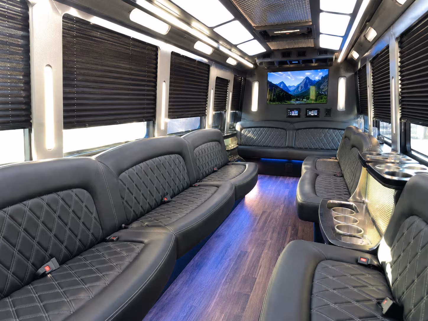 20 Passenger Party Bus Interior