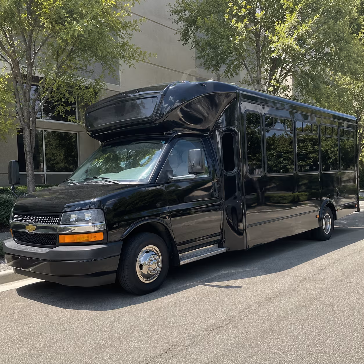 Passenger seating aboard a party bus rental serving Tulsa