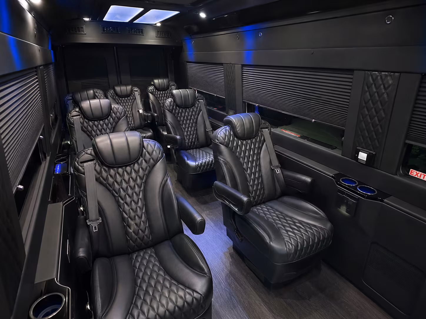 Tulsa Airport Shuttle & Transportation party bus interior