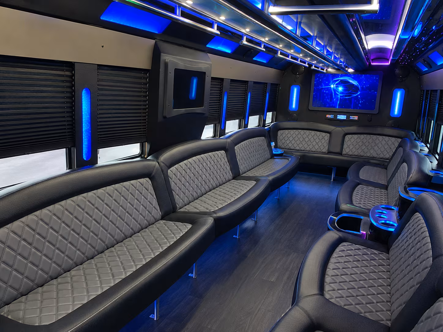 Tulsa Birthday, Sweet 16, & Quinceañera Transportation party bus exterior