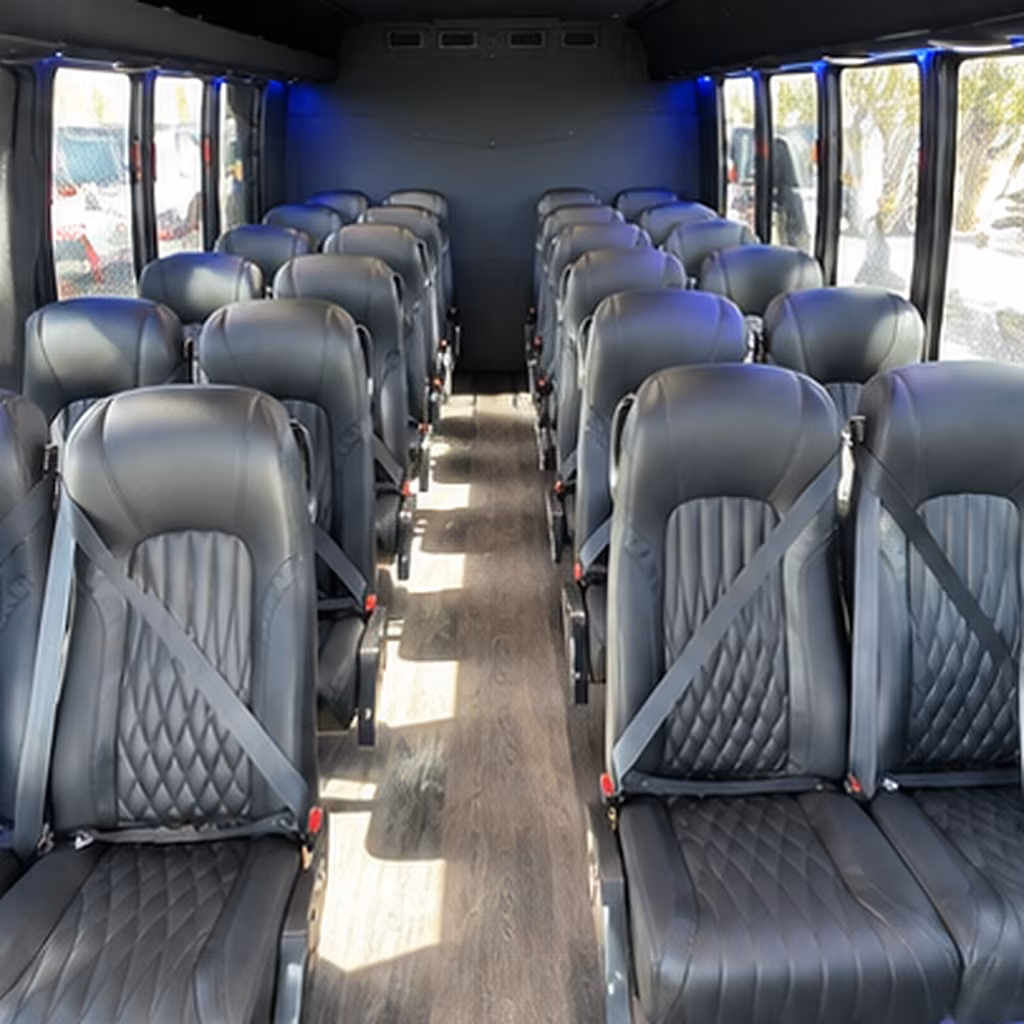 Tulsa Corporate Transportation party bus interior