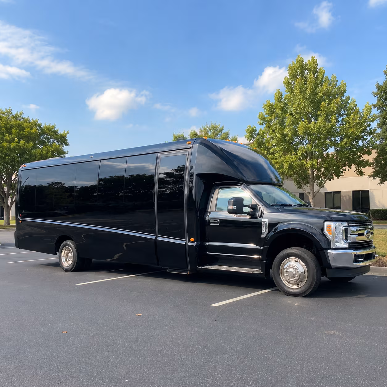 Tulsa School Event Transportation party bus exterior