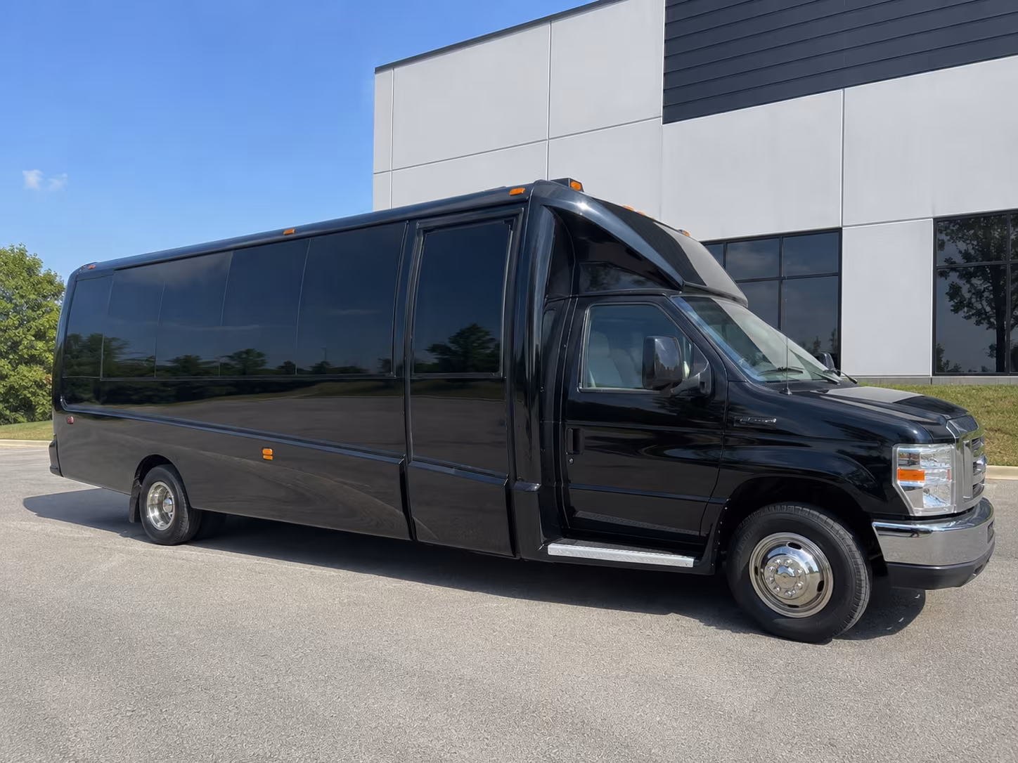 Tulsa Sporting Event Transportation party bus exterior