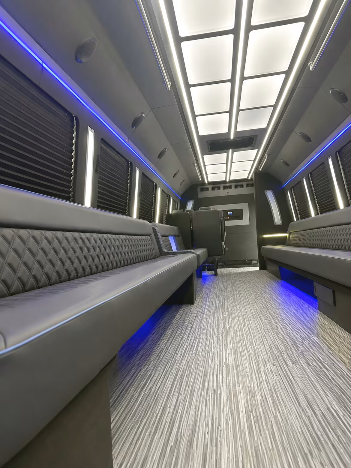 Tulsa Wedding Transportation party bus interior