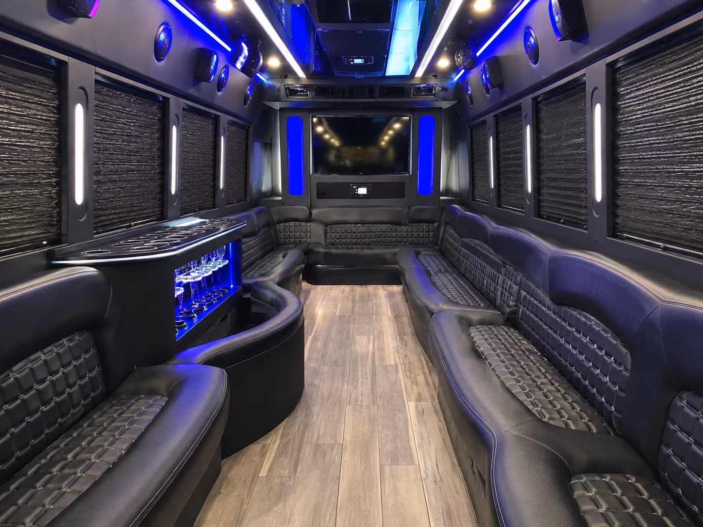 Tulsa Wedding Transportation onboard seating