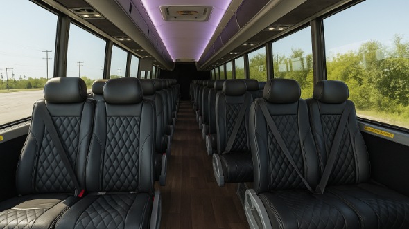 Interior of Tulsa Party Bus Company's 28 Passenger Minibus in Tulsa