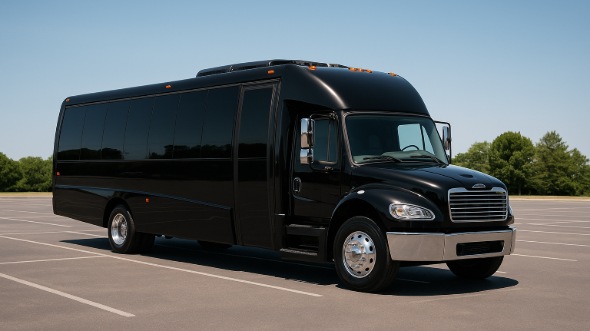 Exterior of Tulsa Party Bus Company's 28 Passenger Party Bus in Springdale