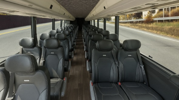 Interior of Tulsa Party Bus Company's 35 Passenger Mini Bus in Tulsa