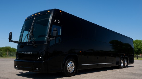 Exterior of Tulsa Party Bus Company's 50 Passenger Party Bus in Edmond