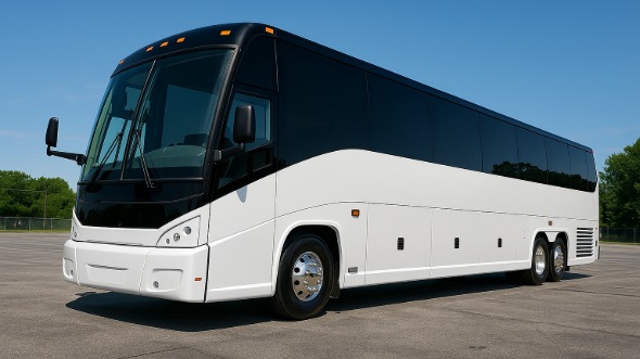 Exterior of Tulsa Party Bus Company's 56 Passenger Charter Bus in Tulsa